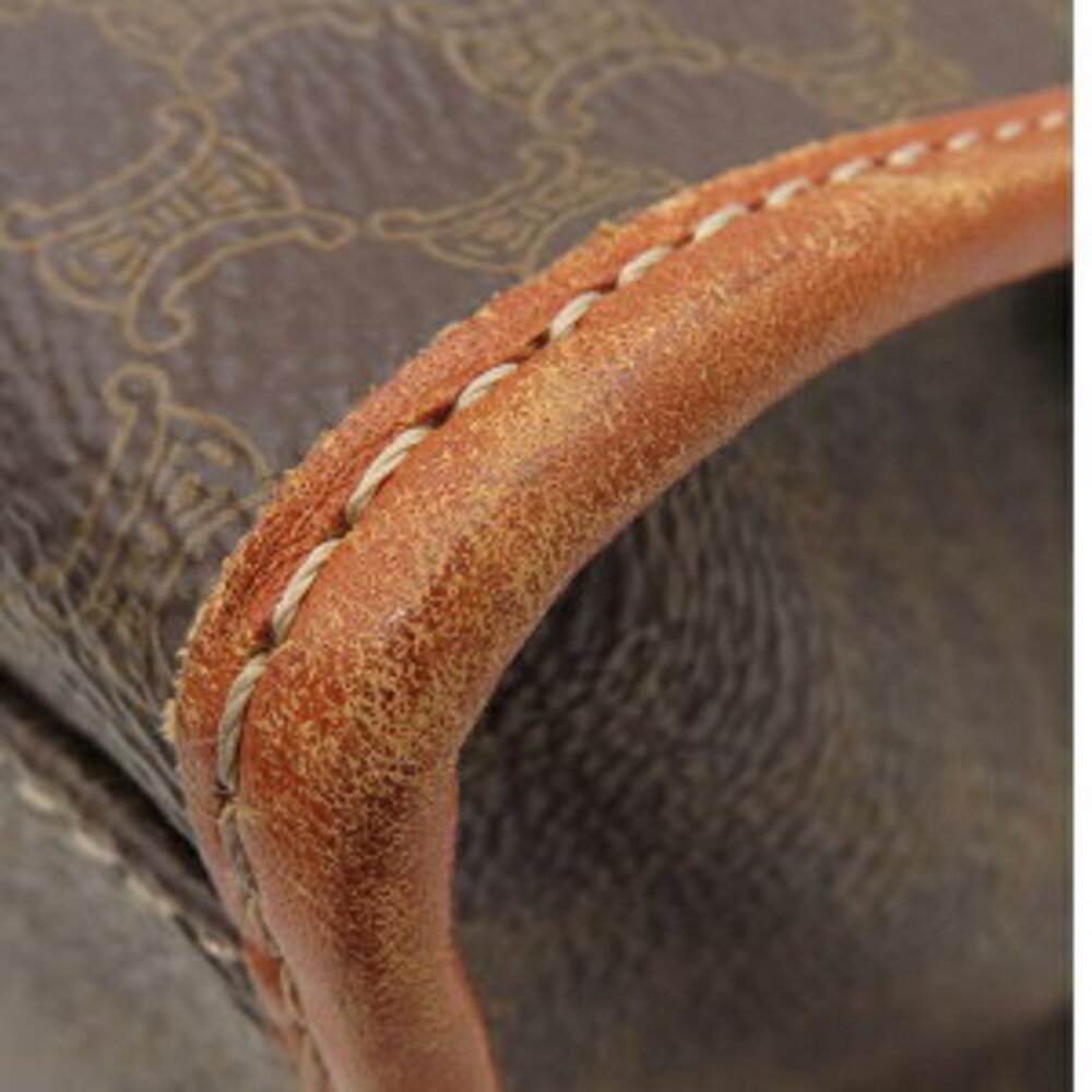 Celine Macadam Brown Tote Leather Bag - Picture 4 of 9